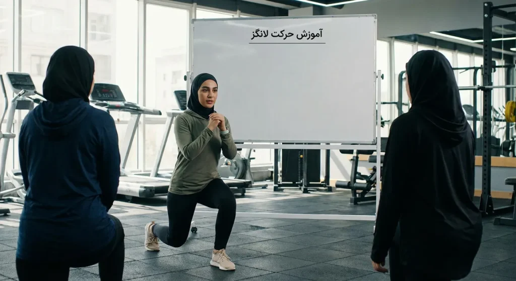 آموزش حرکت لانگ..