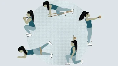 تمرینات شکم و پهلو در خانه