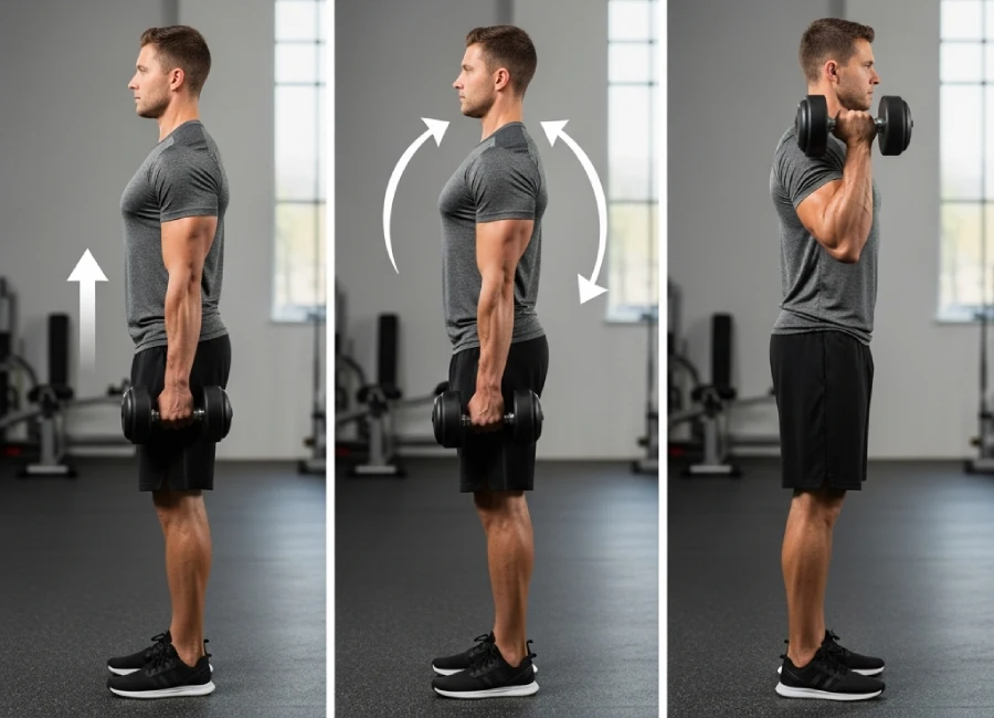 جلو بازو دمبل ثابت