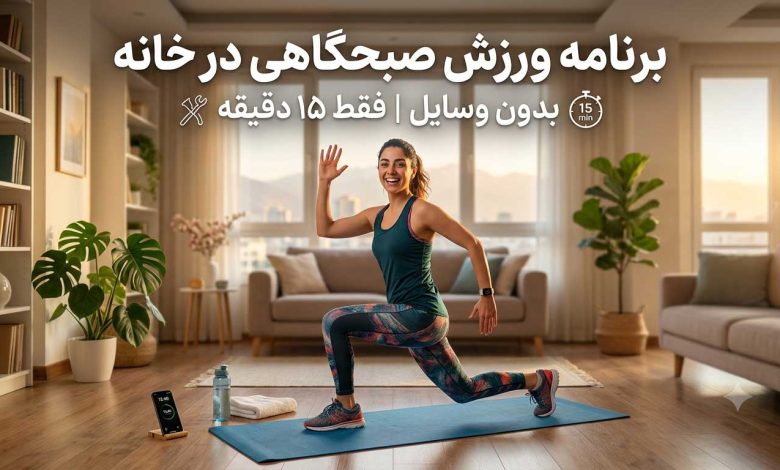برنامه ورزش صبحگاهی در خانه بدون وسایل در 15 دقیقه