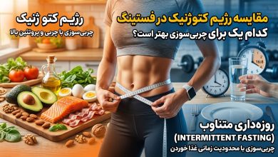 مقایسه رژیم کتوژنیک و فستینگ برای چربی سوزی