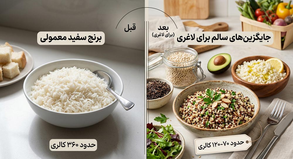 جایگزین برنج برای لاغری